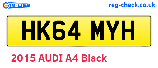 HK64MYH are the vehicle registration plates.