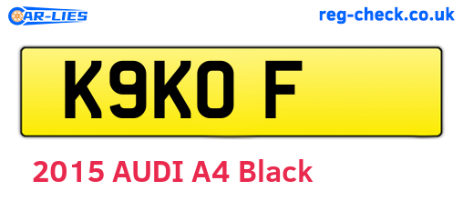 K9KOF are the vehicle registration plates.