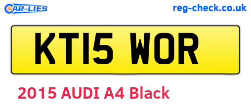 KT15WOR are the vehicle registration plates.