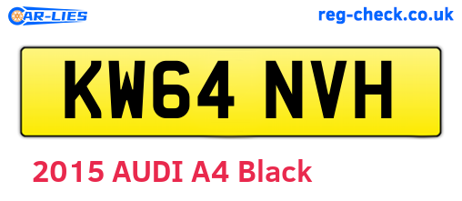 KW64NVH are the vehicle registration plates.