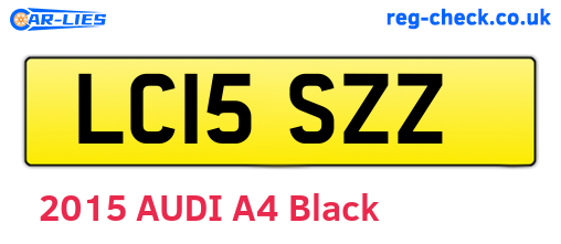 LC15SZZ are the vehicle registration plates.