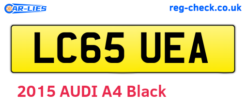 LC65UEA are the vehicle registration plates.