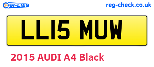 LL15MUW are the vehicle registration plates.