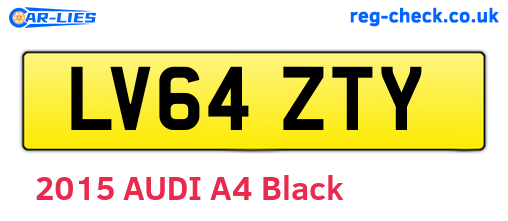 LV64ZTY are the vehicle registration plates.