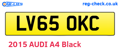 LV65OKC are the vehicle registration plates.