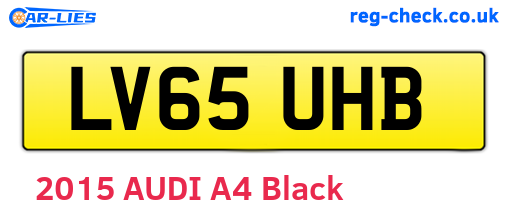 LV65UHB are the vehicle registration plates.