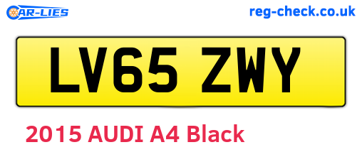 LV65ZWY are the vehicle registration plates.