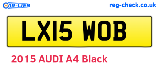 LX15WOB are the vehicle registration plates.