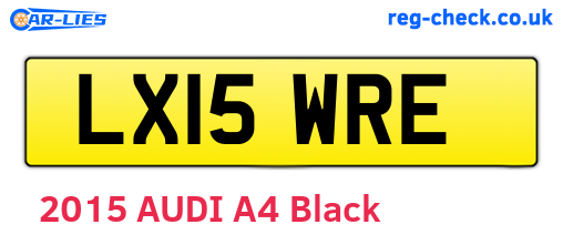 LX15WRE are the vehicle registration plates.