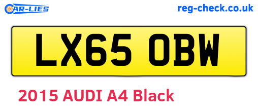 LX65OBW are the vehicle registration plates.
