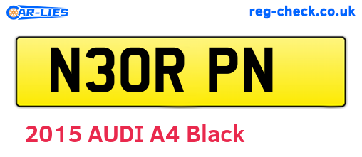 N30RPN are the vehicle registration plates.