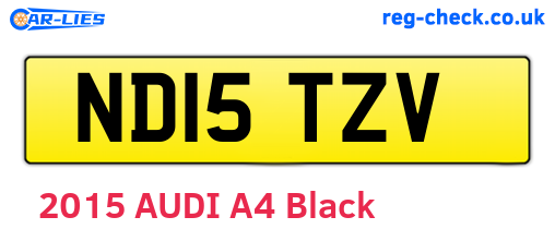 ND15TZV are the vehicle registration plates.
