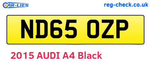 ND65OZP are the vehicle registration plates.