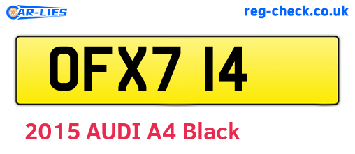 OFX714 are the vehicle registration plates.