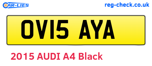 OV15AYA are the vehicle registration plates.