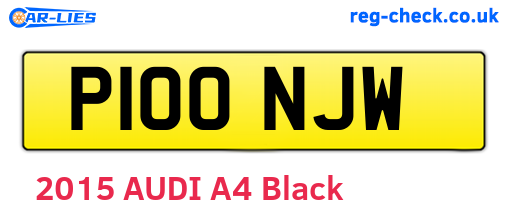 P100NJW are the vehicle registration plates.