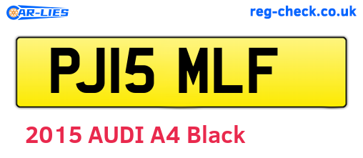 PJ15MLF are the vehicle registration plates.