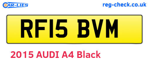 RF15BVM are the vehicle registration plates.