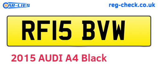 RF15BVW are the vehicle registration plates.