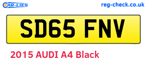 SD65FNV are the vehicle registration plates.
