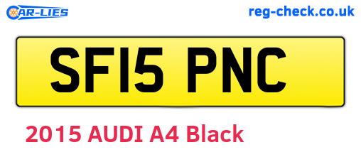 SF15PNC are the vehicle registration plates.