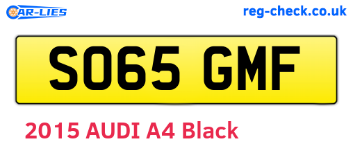 SO65GMF are the vehicle registration plates.