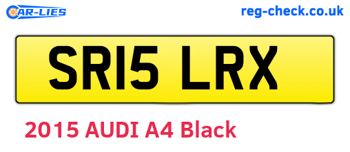 SR15LRX are the vehicle registration plates.