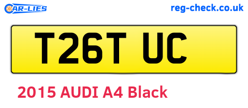 T26TUC are the vehicle registration plates.