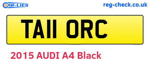 TA11ORC are the vehicle registration plates.