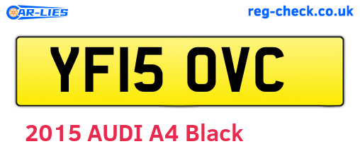 YF15OVC are the vehicle registration plates.