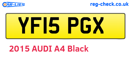 YF15PGX are the vehicle registration plates.