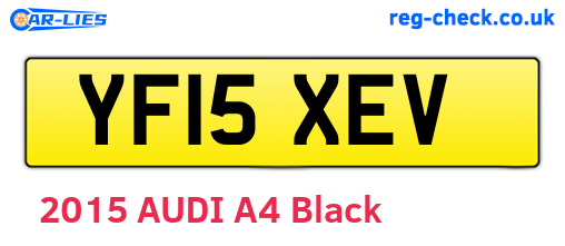 YF15XEV are the vehicle registration plates.