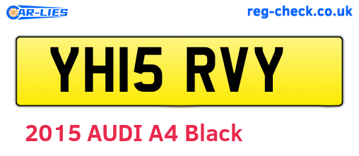 YH15RVY are the vehicle registration plates.
