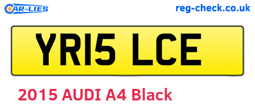 YR15LCE are the vehicle registration plates.