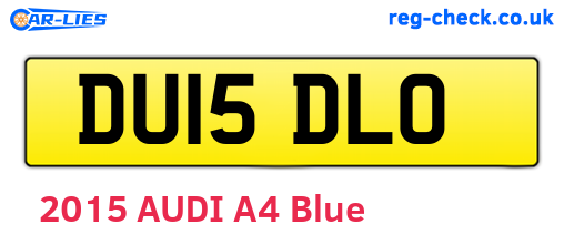 DU15DLO are the vehicle registration plates.