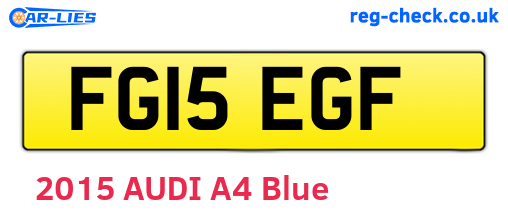 FG15EGF are the vehicle registration plates.