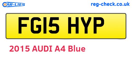 FG15HYP are the vehicle registration plates.