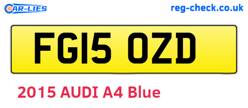 FG15OZD are the vehicle registration plates.