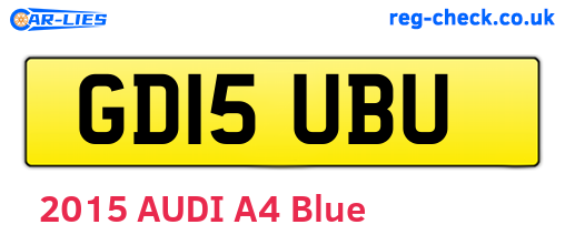 GD15UBU are the vehicle registration plates.