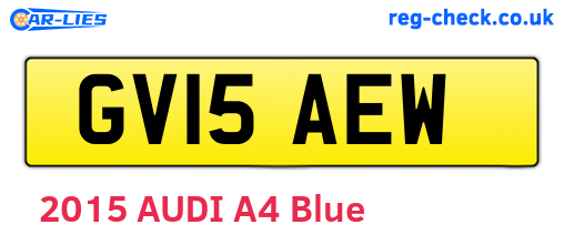 GV15AEW are the vehicle registration plates.