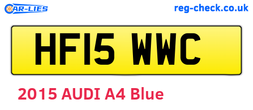 HF15WWC are the vehicle registration plates.