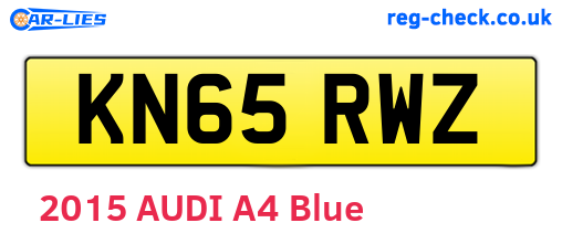KN65RWZ are the vehicle registration plates.