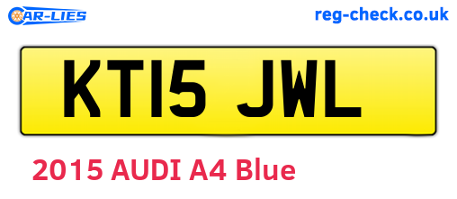 KT15JWL are the vehicle registration plates.