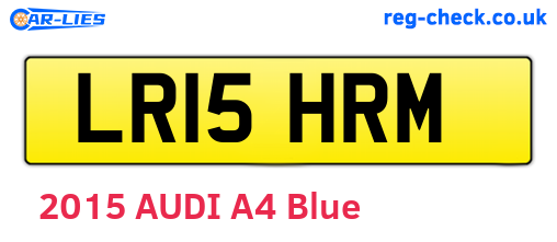 LR15HRM are the vehicle registration plates.