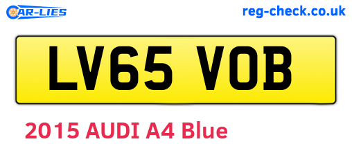 LV65VOB are the vehicle registration plates.