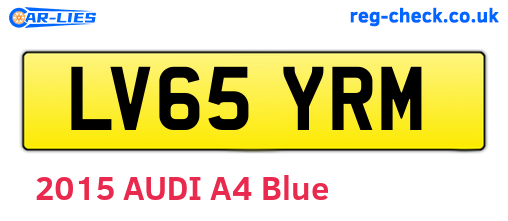 LV65YRM are the vehicle registration plates.