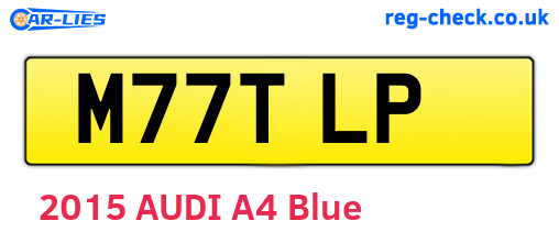 M77TLP are the vehicle registration plates.