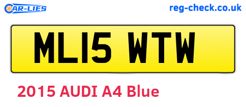 ML15WTW are the vehicle registration plates.