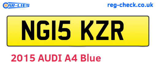 NG15KZR are the vehicle registration plates.