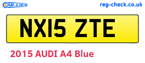 NX15ZTE are the vehicle registration plates.